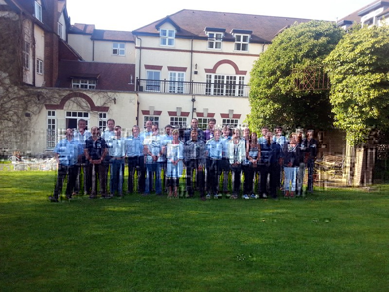 Meaco international distributors outside the Manor House Hotel in Guildford