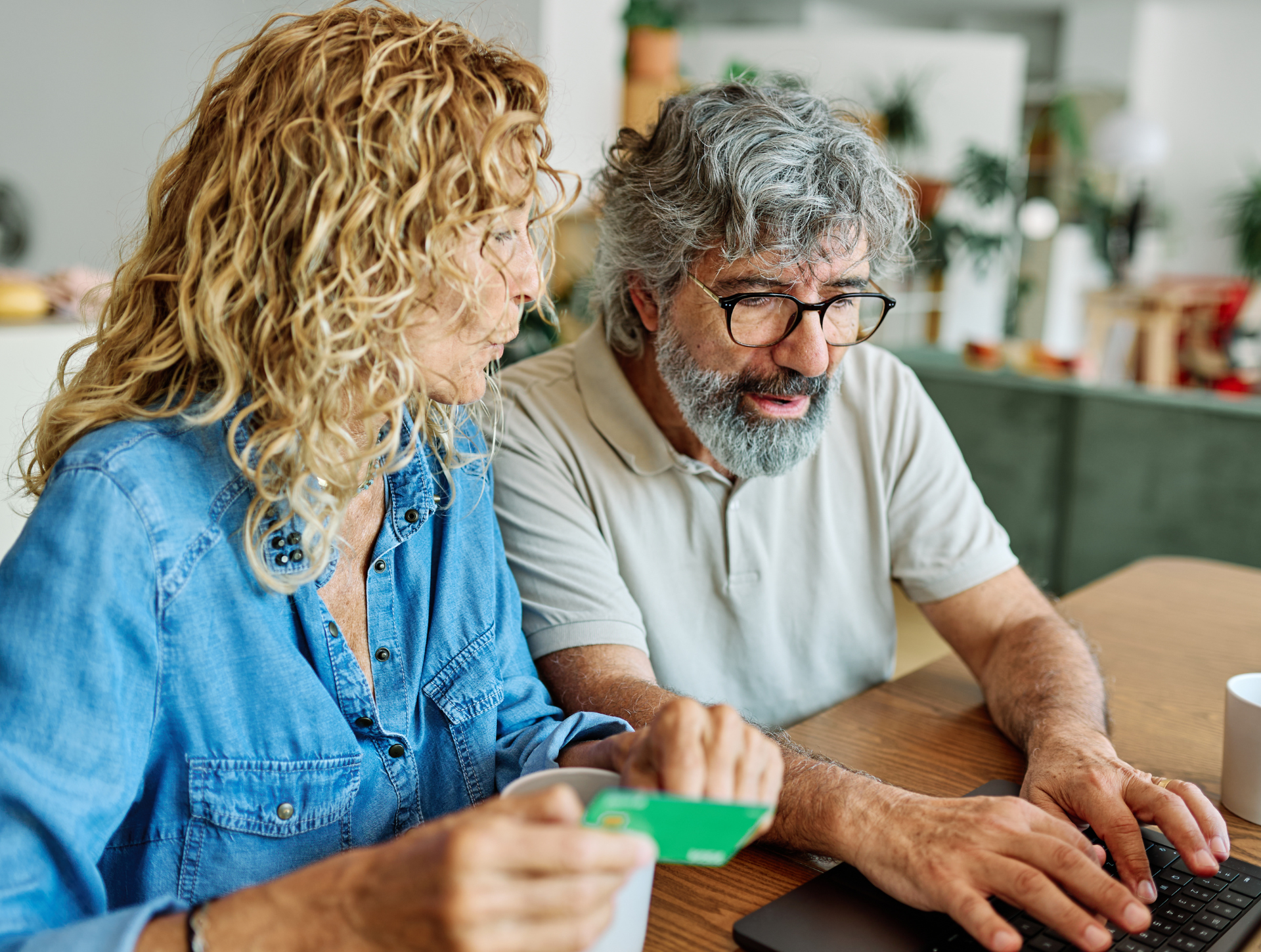 Couple looking at their energy bills